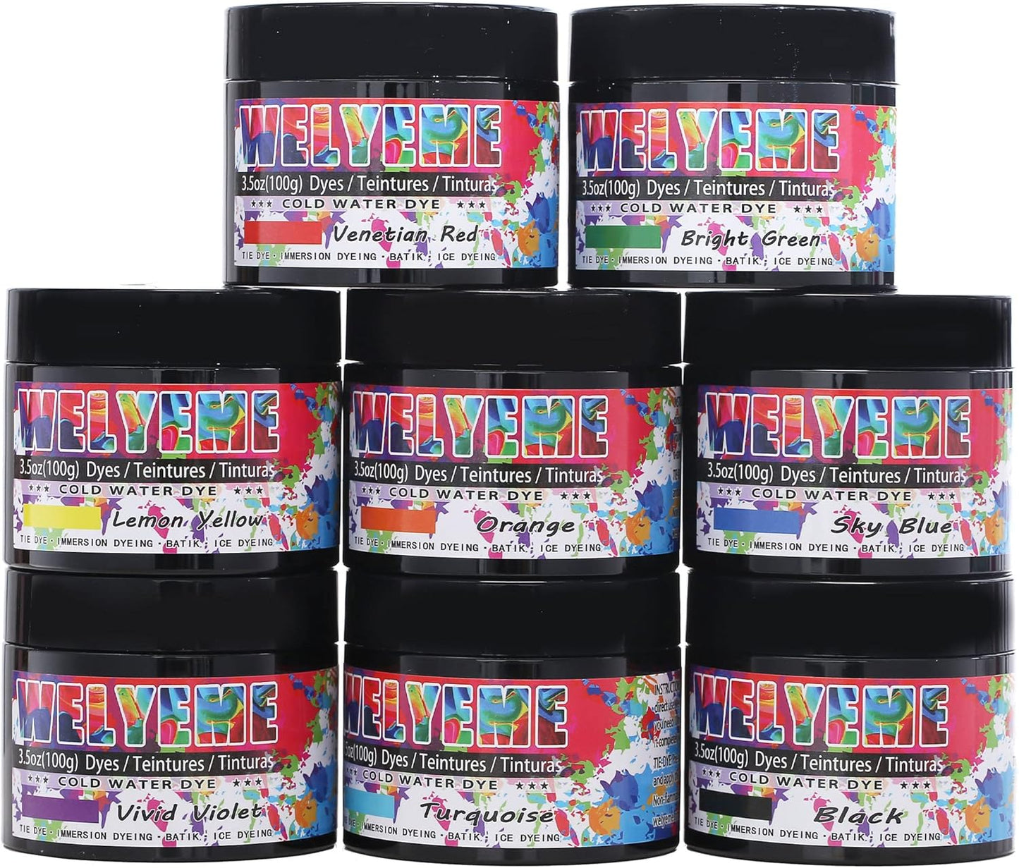 Cold Water Dye Powder for Vibrant Tie-Dye and Batik Creations