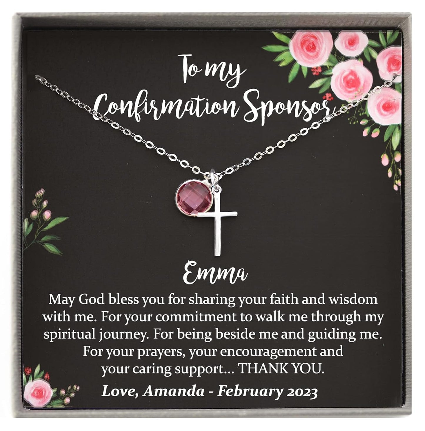 Be Wished Personalized Confirmation Sponsor Gifts for Women