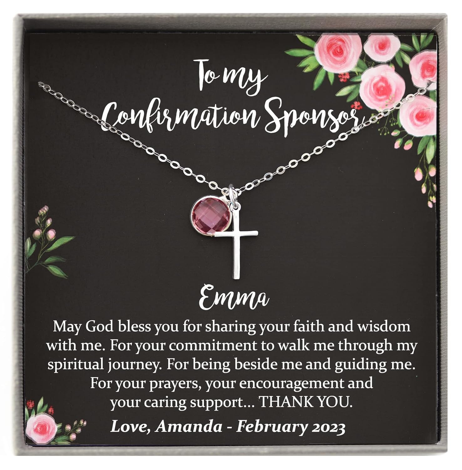 Be Wished Personalized Confirmation Sponsor Gifts for Women