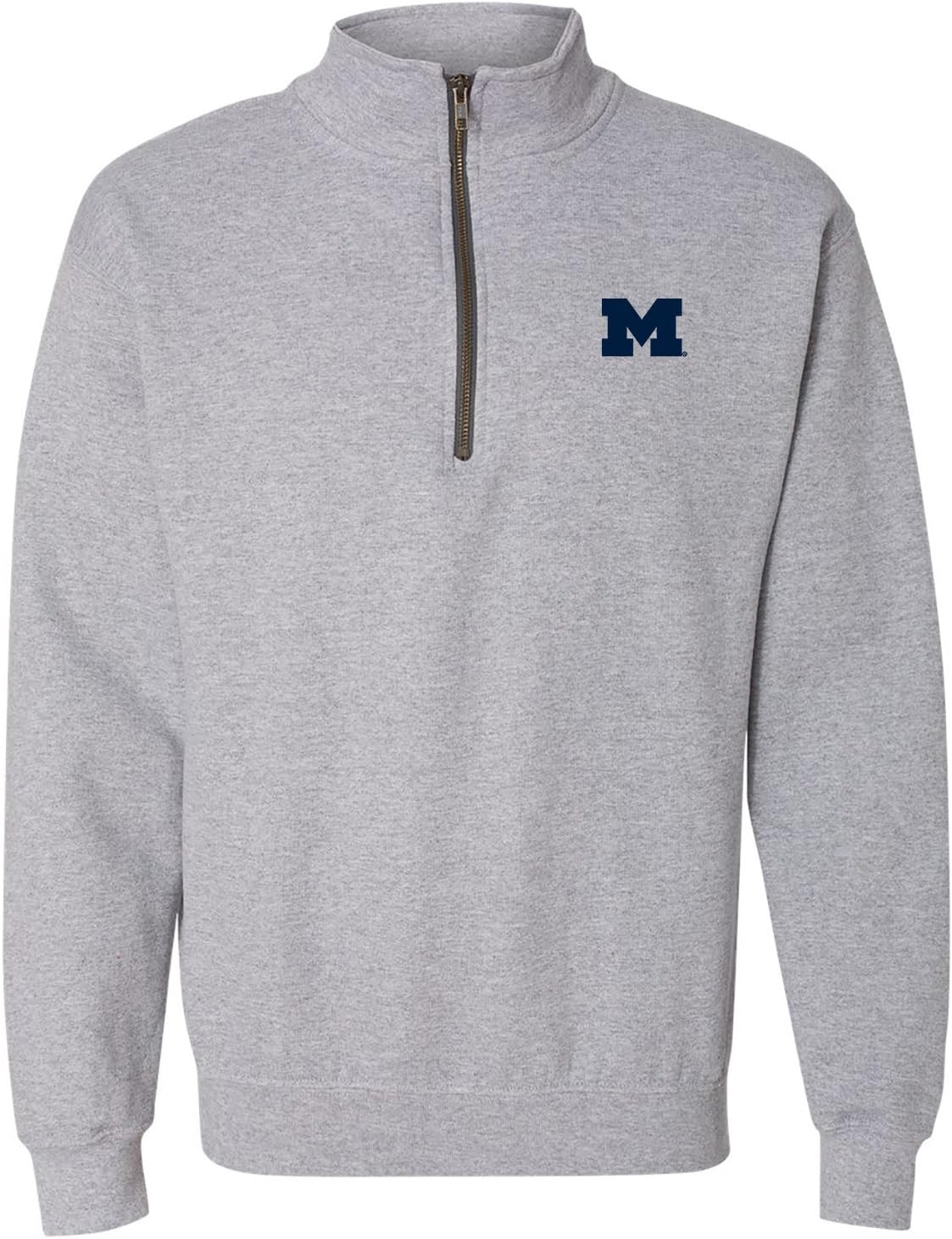 NCAA Primary Logo Quarter Zip Sweatshirt for Michigan Fans