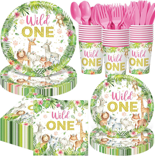Wild One Birthday Party Supplies for Safari Jungle Theme