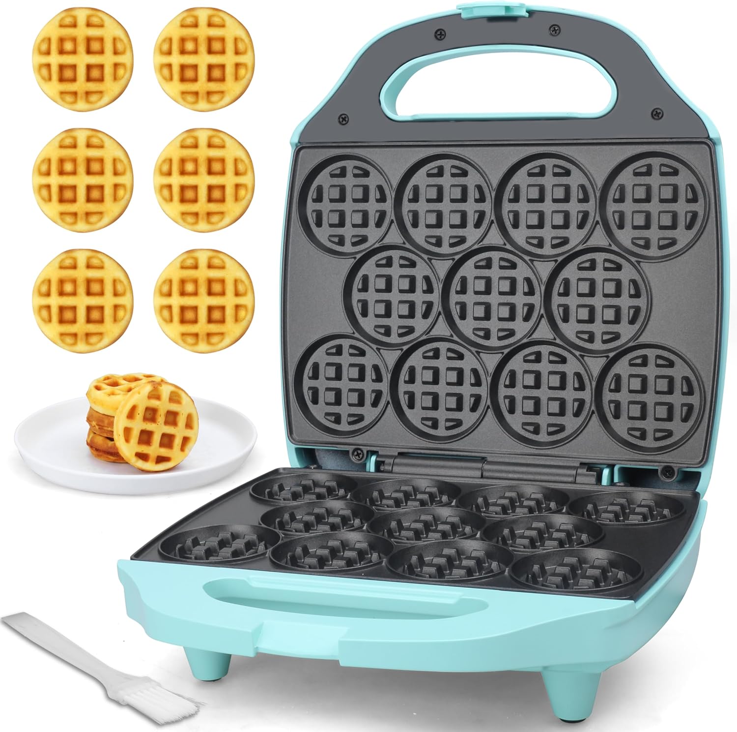 Tiny Nonstick Waffle Maker - Make Perfect Mini Waffles Fast!
