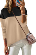 Sweaters for Women Fall 2025 Long Sleeve Striped Crewneck - Stylish