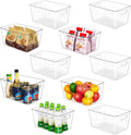 Clear Pantry Storage Organizer Bins 10 Pack - Stackable Kitchen