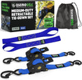 Retractable Ratchet Straps 1in x 10ft 2-Pack - Self Retracting Tie
