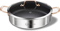 LOLKYITCH 6 Quarts Hybrid Tri-Ply Stainless Steel Saute Pan