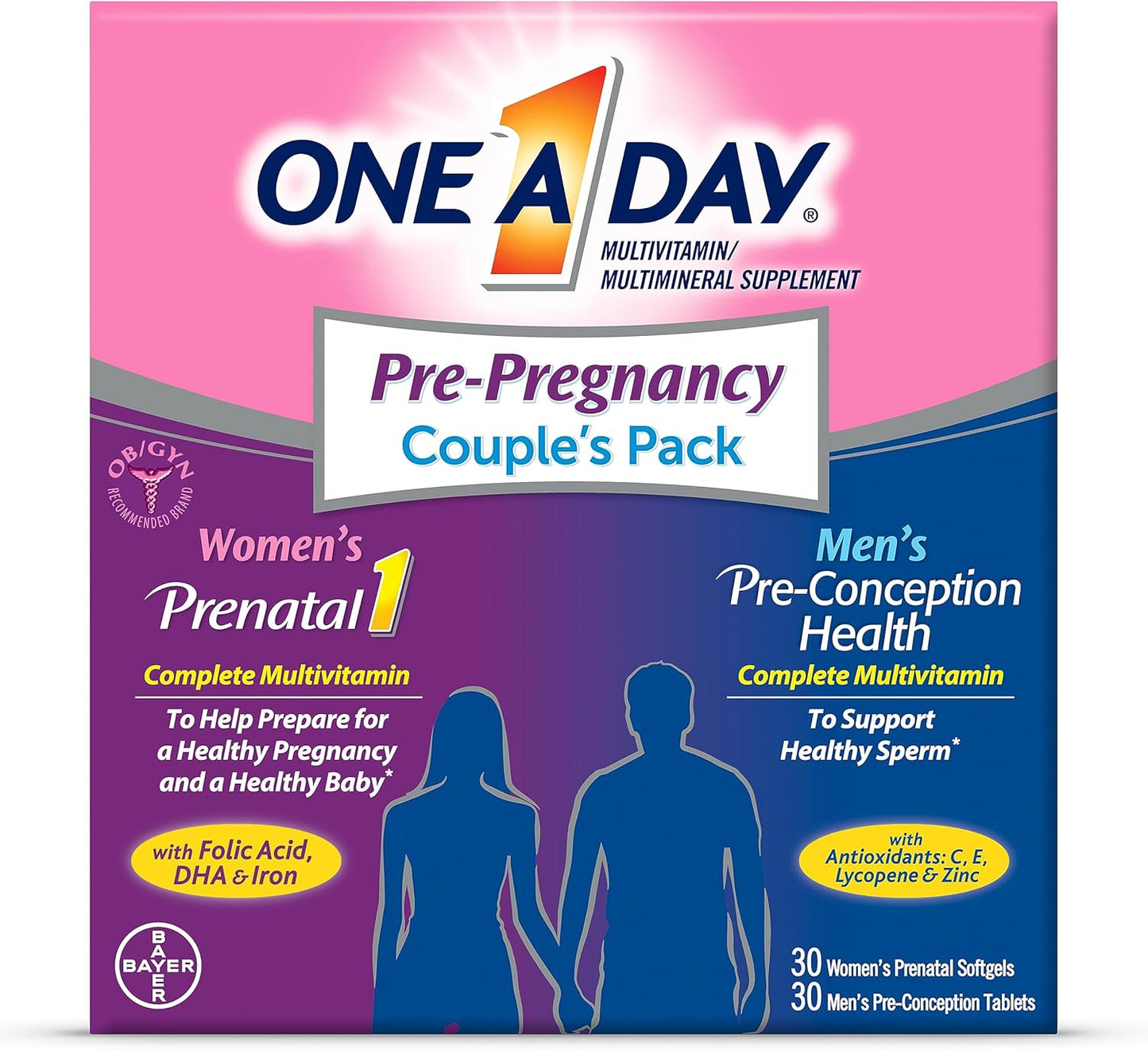 One A Day Pre-Pregnancy Multivitamin Softgel for Men & Women