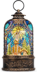 Christmas Snow Globe Lantern Churches & Holy Family - Lighted Music