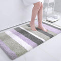 Buganda Microfiber Striped Bathroom Rug Bath Mat - Extra Thick Luxury