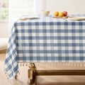 Softalker Checkered Tablecloth Rectangle - Heavy Weight Linen Gingham