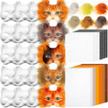 DIY Therian Mask Kit Blank Cat Mask with Felt Fabric Sheet - Creative