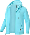Mens Jacquard Plaid Zipper Hoodie Sweatshirt Jacket - Lightweight