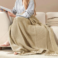 Chevron Chenille Knit Throw Blanket for Couch, 60in x 80in - Cozy