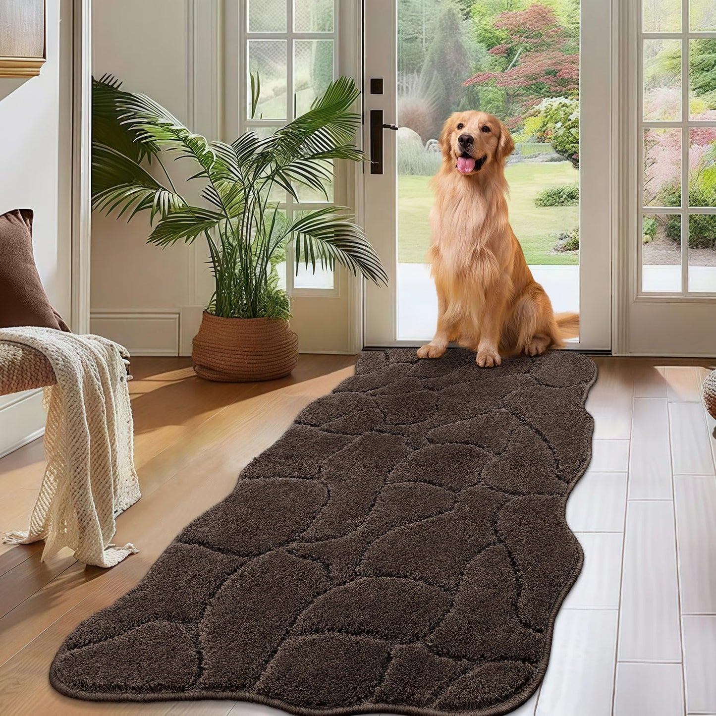 Large Dog Door Mat for Muddy Paws - Absorbent and Non-Slip