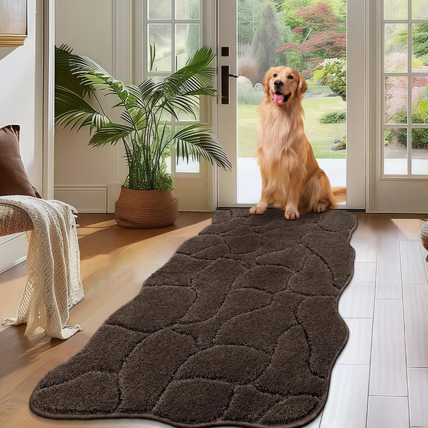 Large Dog Door Mat for Muddy Paws - Absorbent and Non-Slip