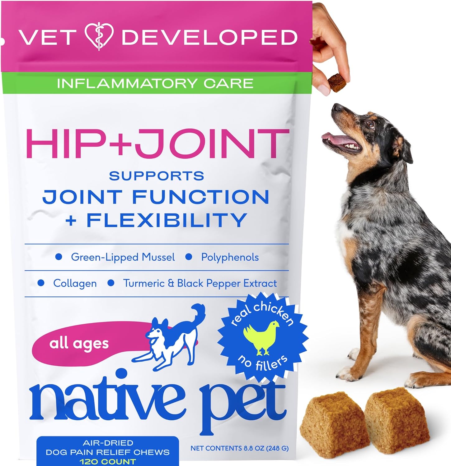 Natural Pain Relief for Dogs - Joint Health Chews for Pups