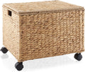Casafield Rolling Filing Cabinet Natural - Water Hyacinth File