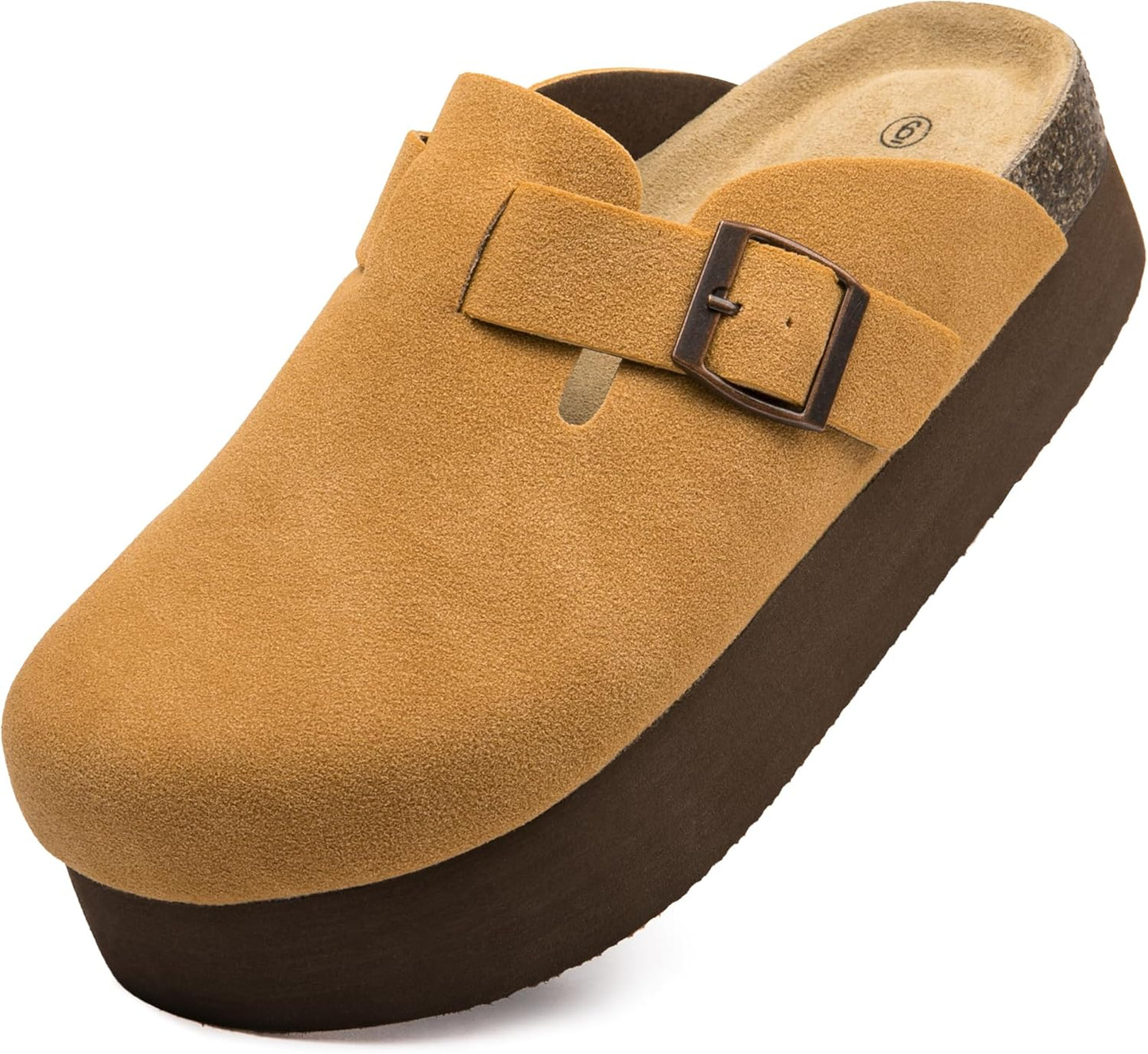 Women's Suede Clogs with Cork Footbed for Ultimate Comfort