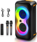 YMG Karaoke Machine with 2 Wireless Microphones - Portable 300W Party