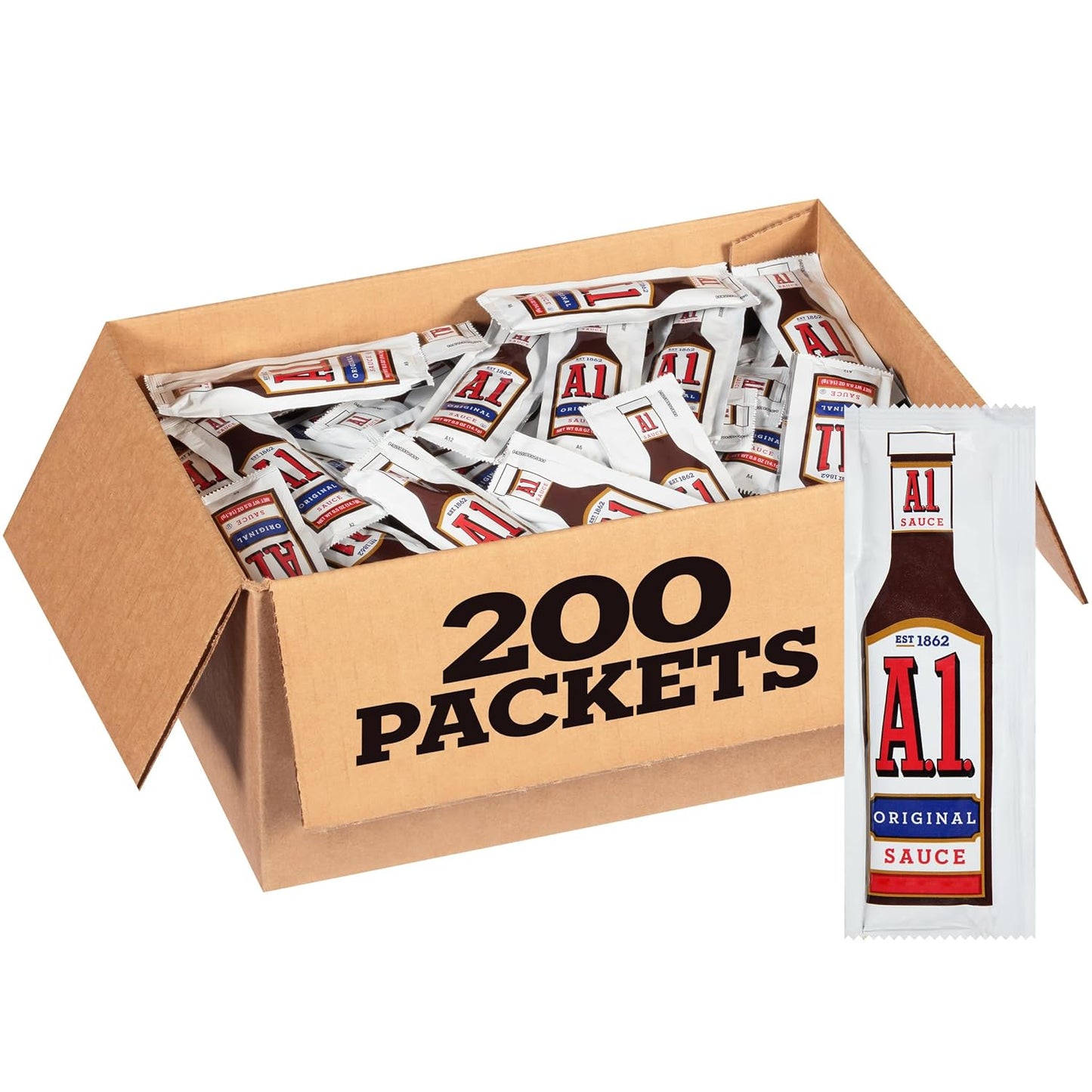 A1 Original Steak Sauce Single Serve Packets for Bold Flavor