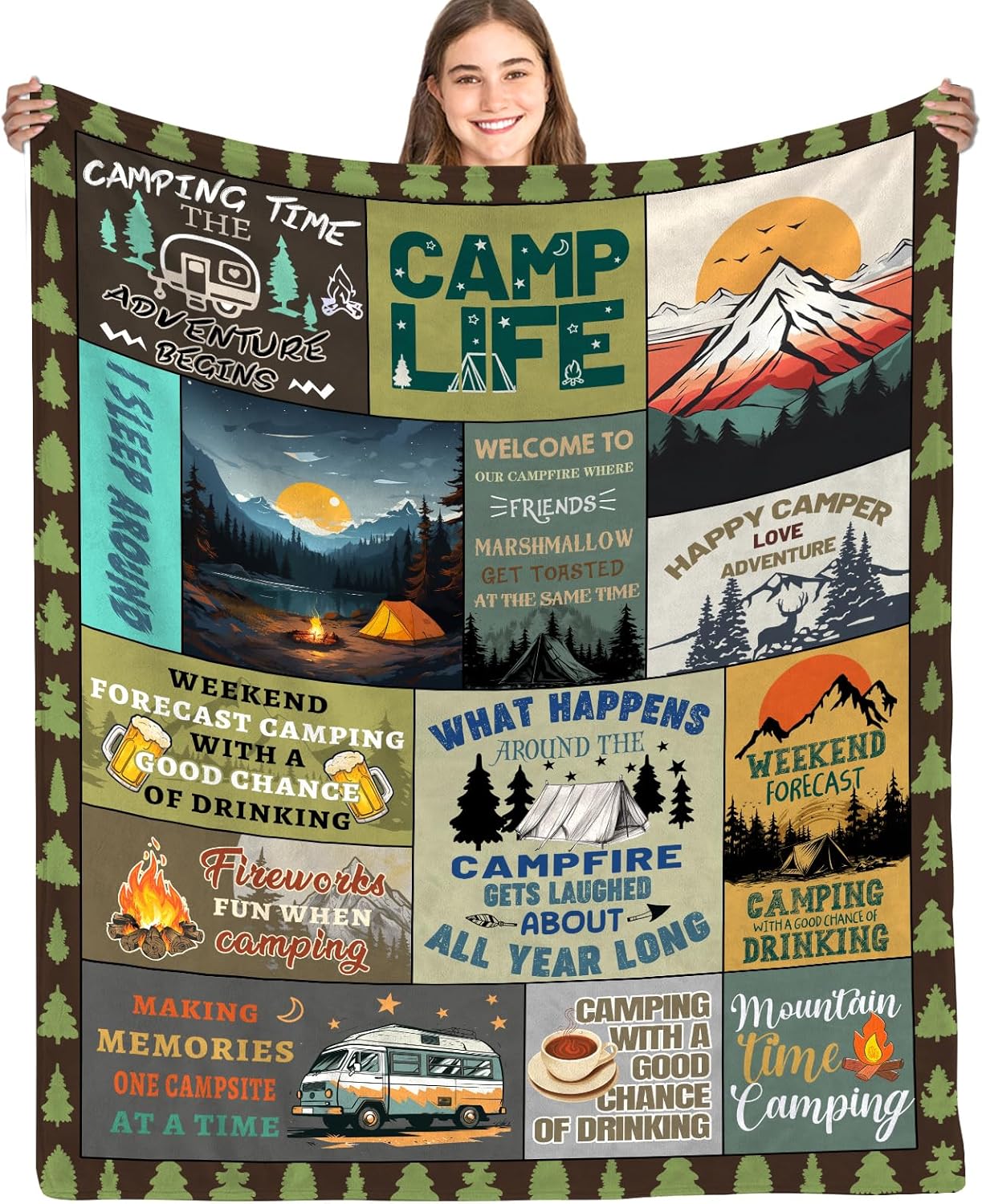 Cozy Camping Blanket - Ideal Gift for Campers!