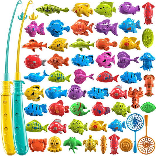 TEMI Magnetic Fishing Toy for Kids 3-8: Fun Bath & Outdoor Play!