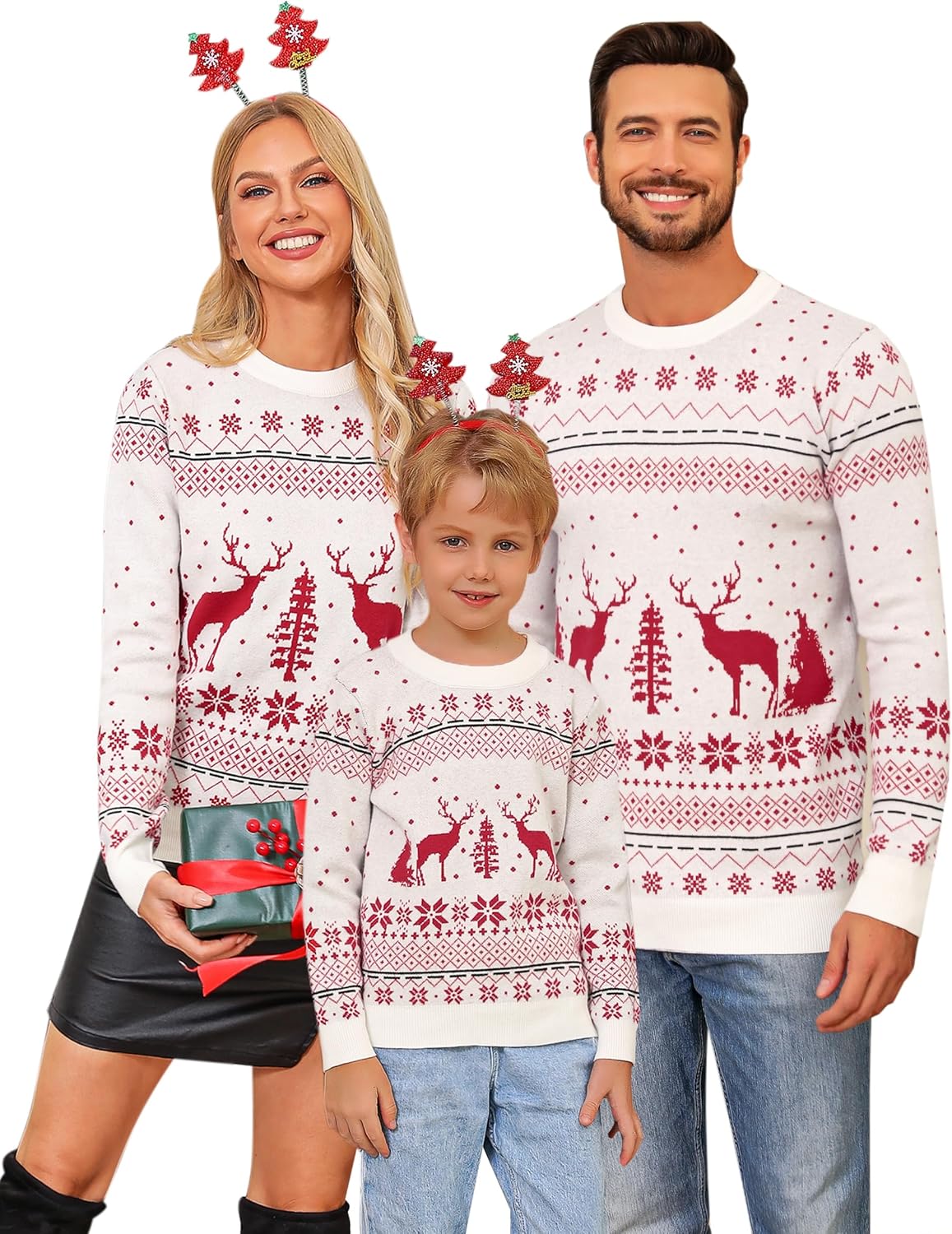 Matching Family Ugly Christmas Reindeer Sweater for All Ages