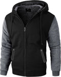 ZITY Men's Zip Up Hoodie Heavyweight Winter Sweatshirt (Style G11B)