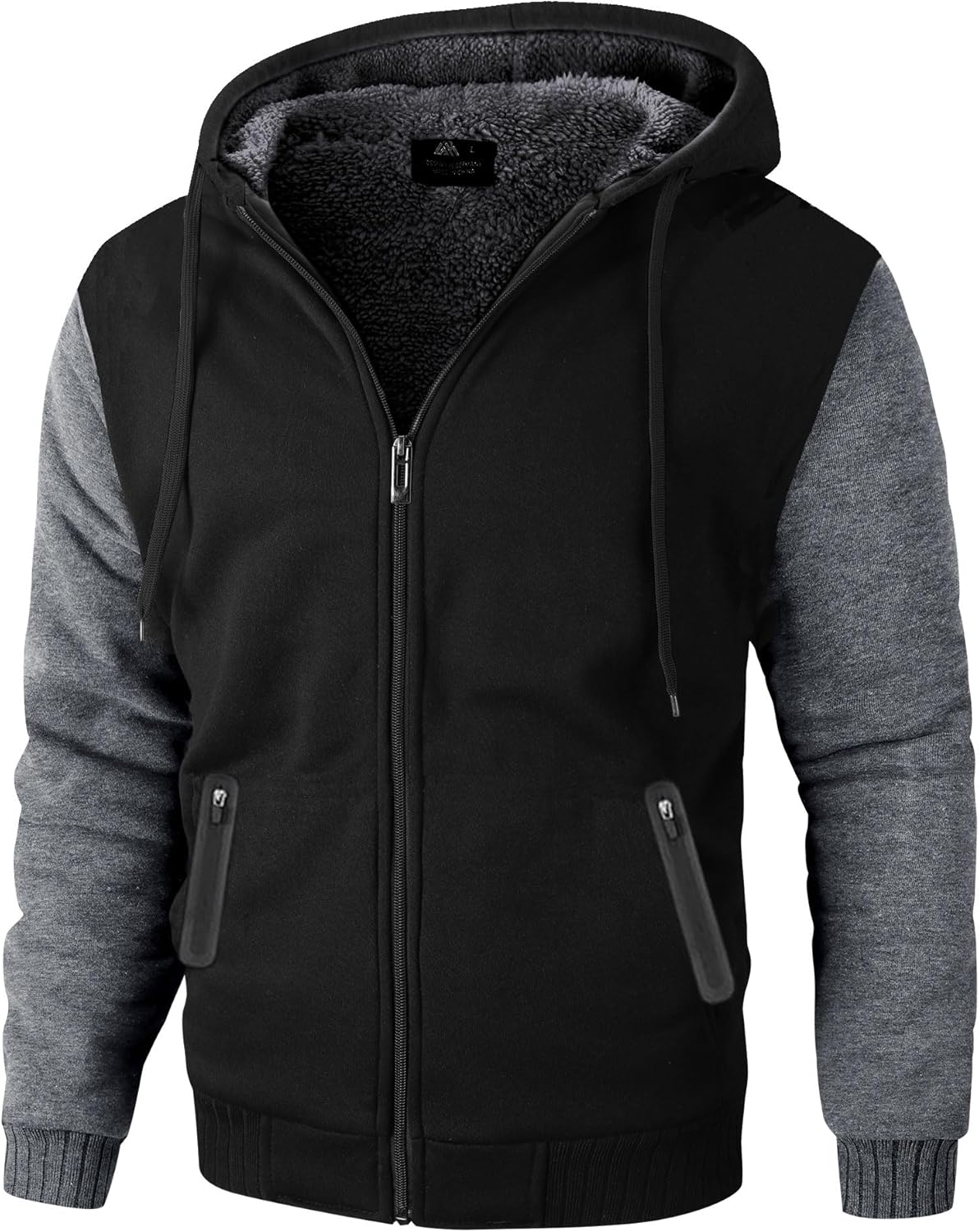 ZITY Men's Zip Up Hoodie Heavyweight Winter Sweatshirt Jacket