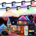 Permanent Outdoor Lights 150Ft 90LEDs - Smart RGB-IC Year-Round