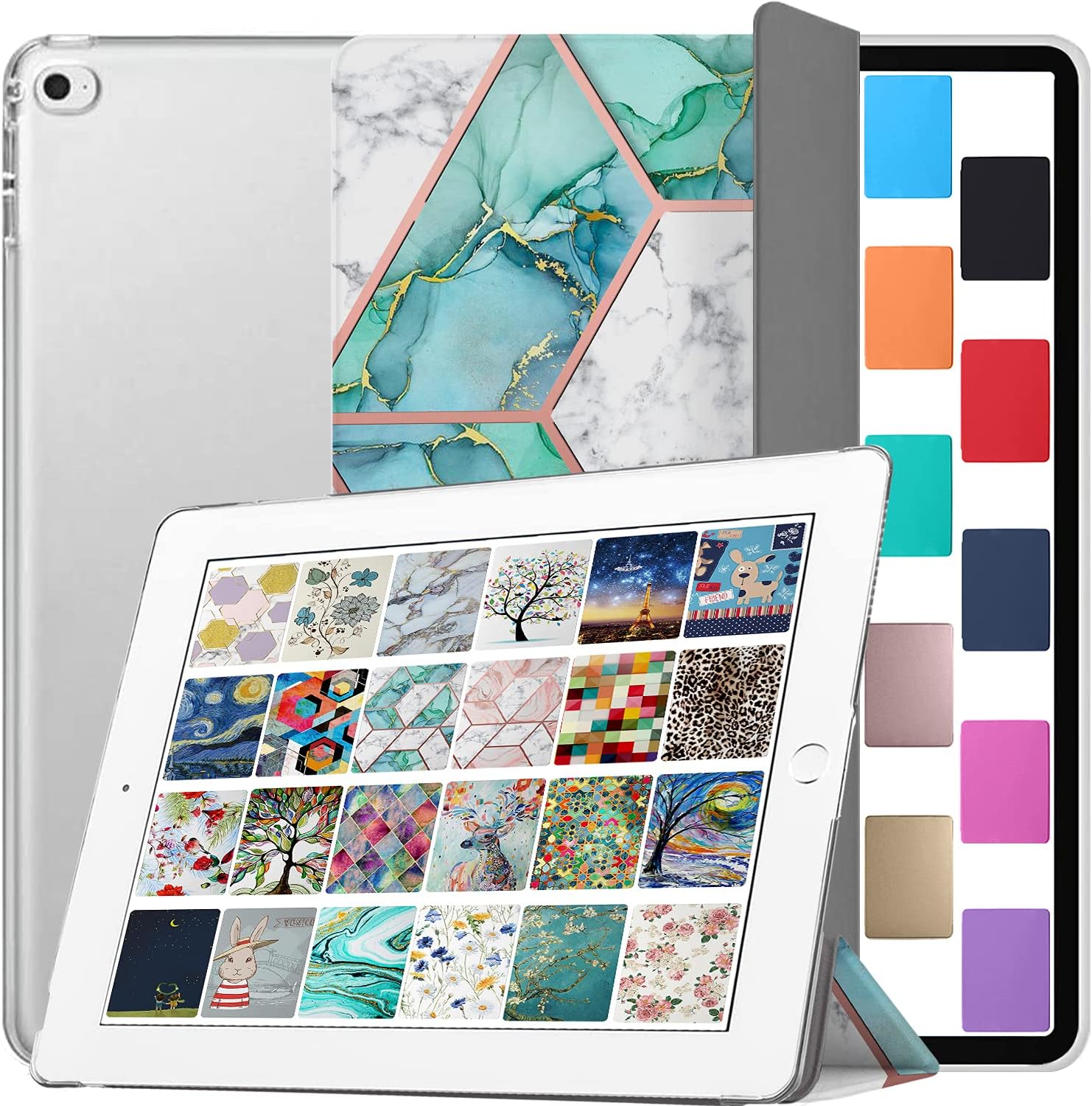 DuraSafe iPad Mini 4 Case - Marble Green Ultra Slim Design
