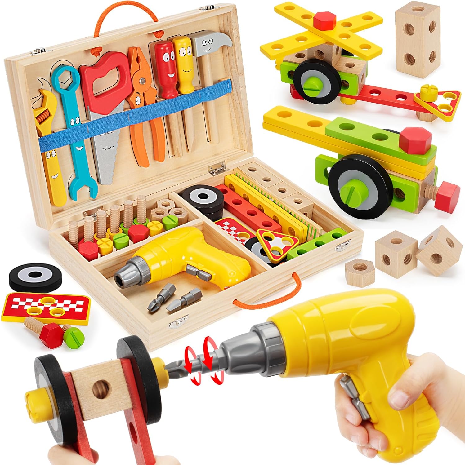 Kids Tool Set Toy with Drill - Educational Construction Fun