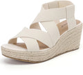 Wide Width Wedge Sandals - Comfortable Espadrille Platform Heel Extra