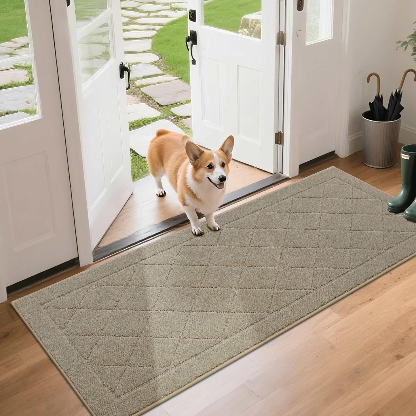 BEQHAUSE Dirt Trapper Door Mat 24in x 60in for Clean Floors