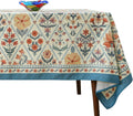 Designer Linen Elegant Small Rectangular Tablecloth - Colorful Floral