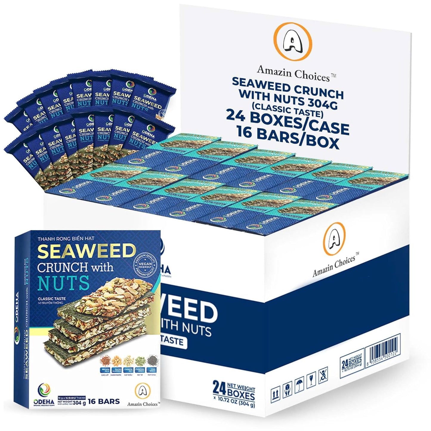 Seaweed Crunch with Nuts Classic Taste Vegan Snack Bars