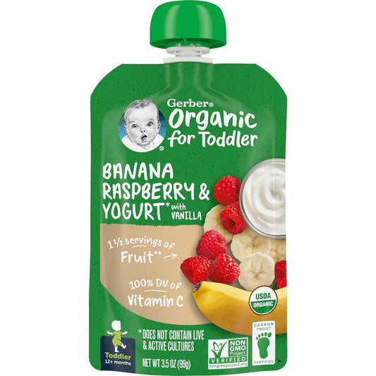 Gerber Organic Baby Food Pouches - Nutritious Toddler Snack!