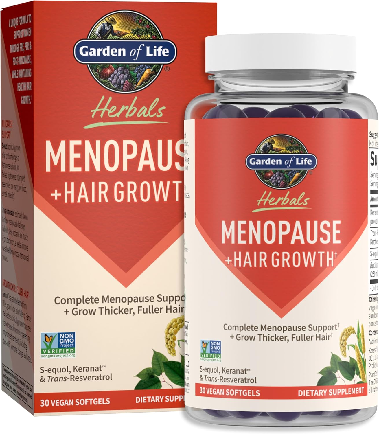 Garden of Life Herbals Menopause Supplement for Hair Growth