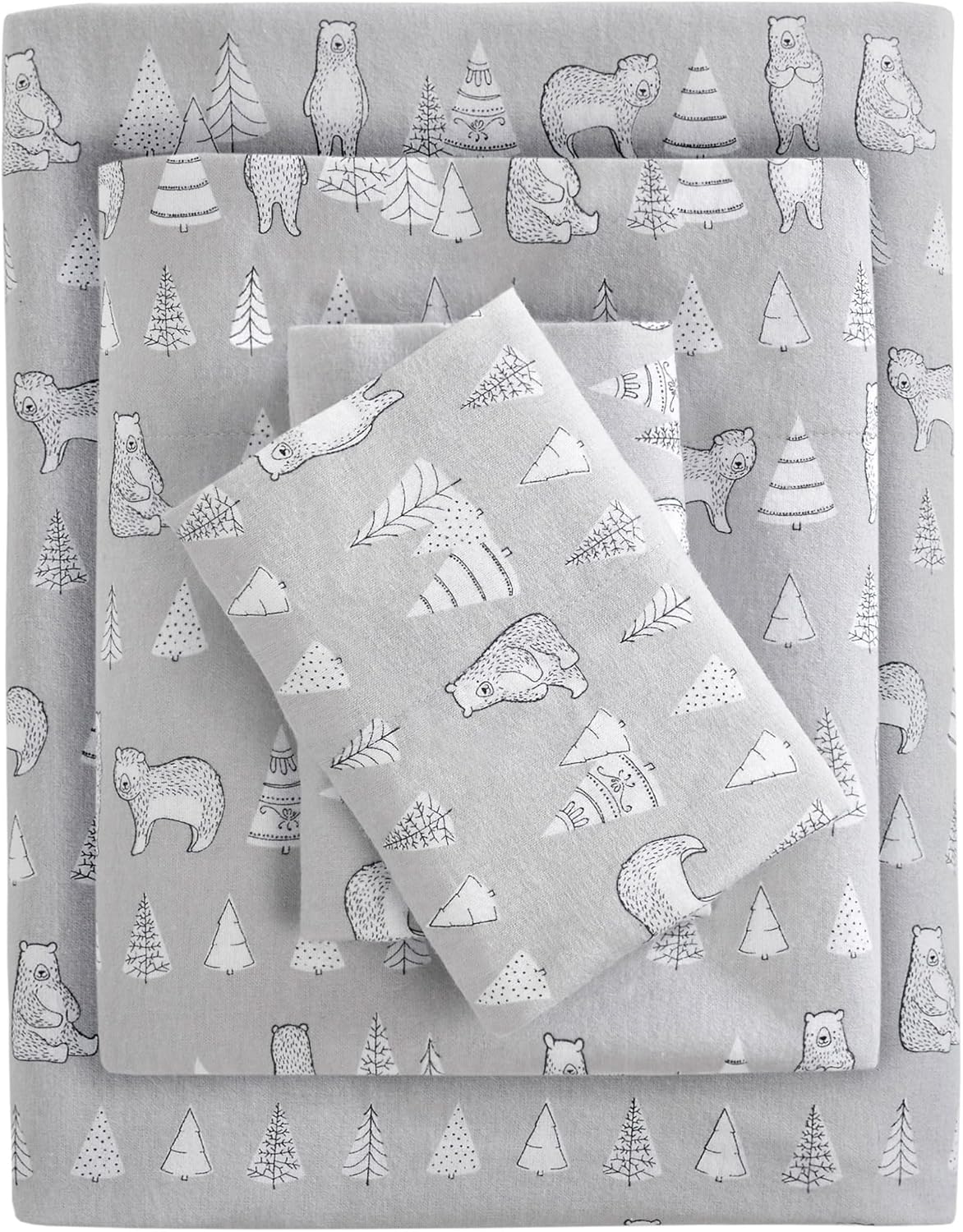True North Cozy Flannel Cotton Sheet Set for Cold Weather