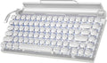 White Retro Typewriter Wireless Mechanical Keyboard - Clicky Blue