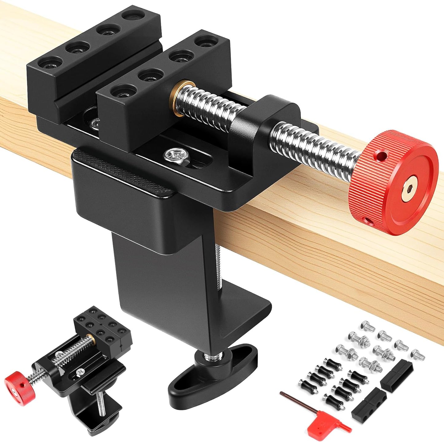 Mini Drill Press Vise with Rubber Soft Jaws for Precision Work