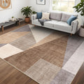 Washable Modern Area Rug: Stylish 6x9 Geometric Design for Home