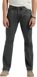 Relaxed Straight Jeans for Men - Stretch Comfort and Vintage Wash