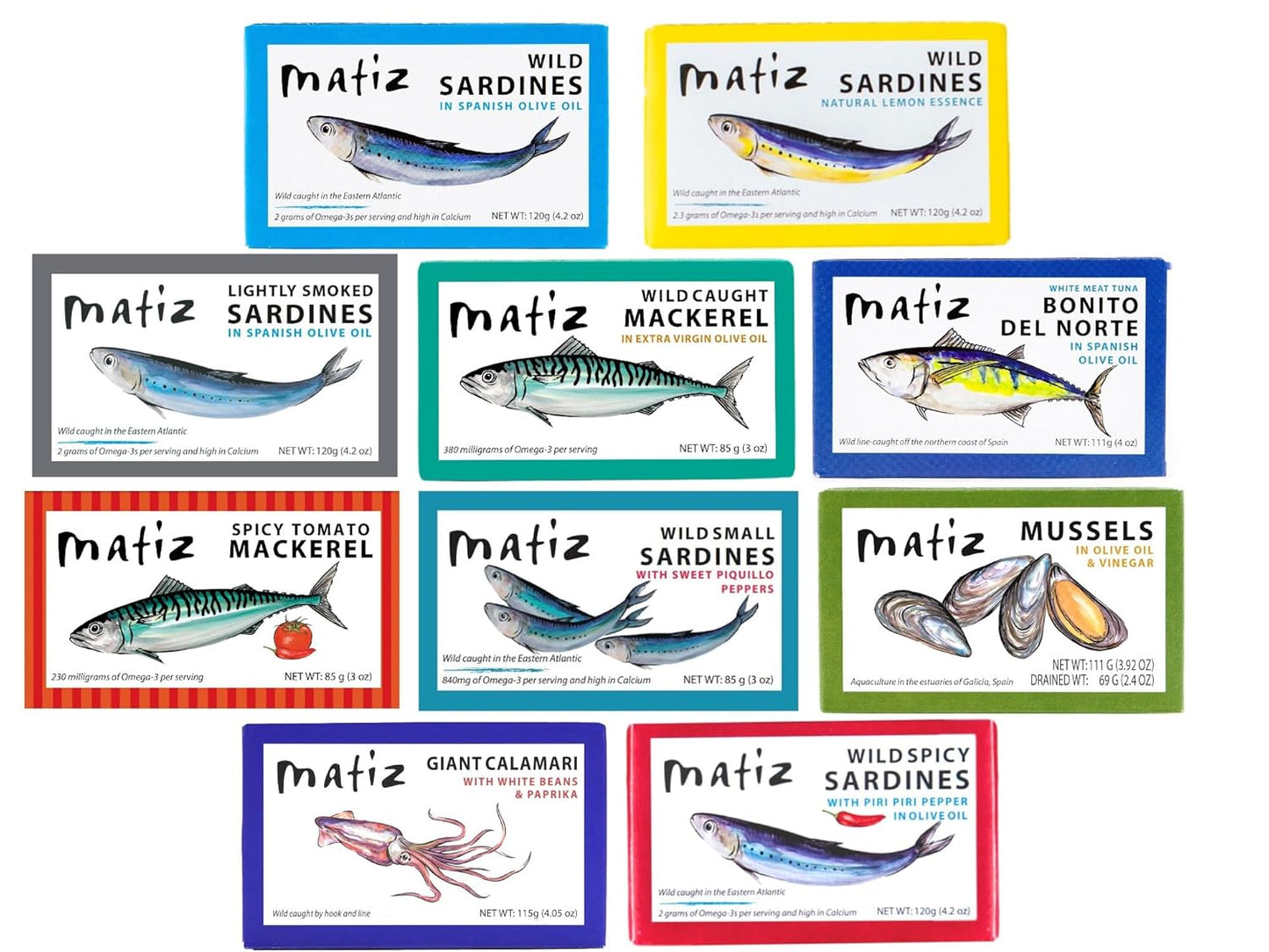 Matiz Seafood Variety Pack Sampler - Wild Caught Sardines