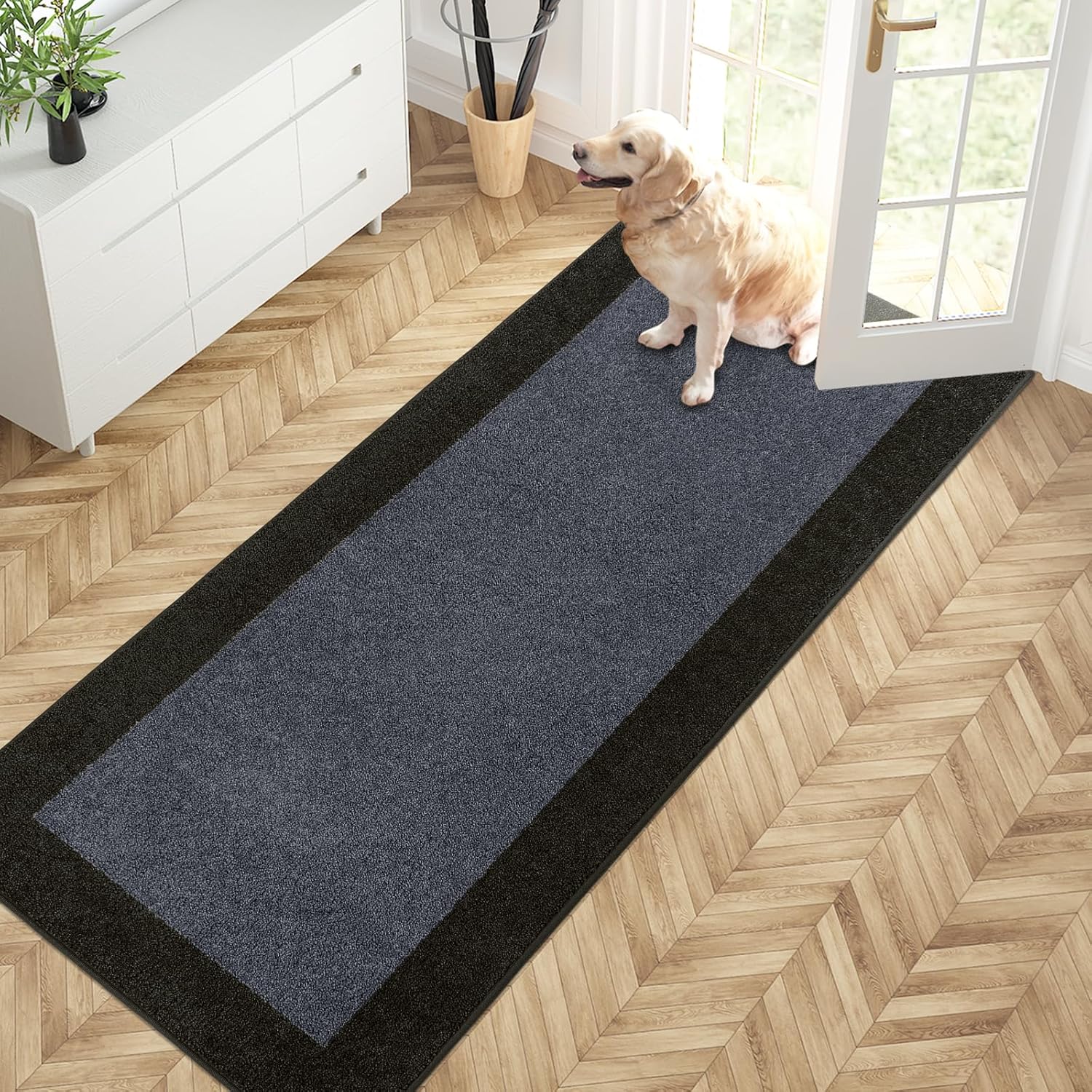 Dirt Trapping Door Mat 32in x 72in, Non-Slip & Machine Washable