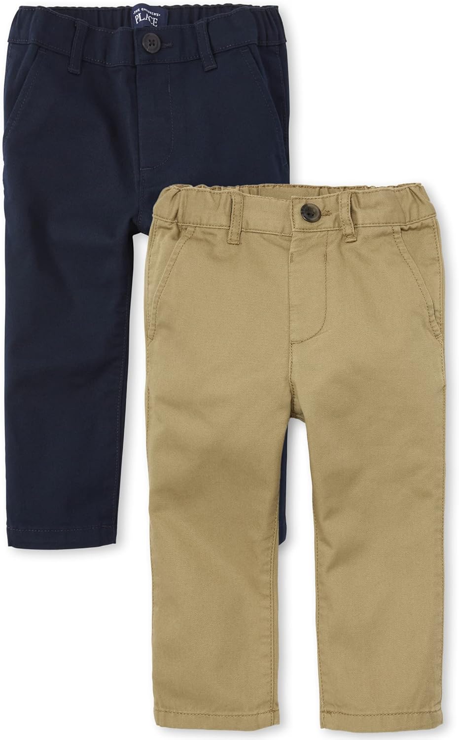 Toddler Stretch Skinny Chino Pants for Boys - 2 Pack Multipack