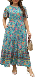 Nemidor Plus Size Maxi Dress for Curvy Women - Flattering Boho Fit You
