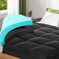 Dual Layer 3 Inch Memory Foam Mattress Topper King Size Black