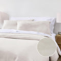 California Design Den Queen Duvet Cover Set - Textured Linen-Cotton