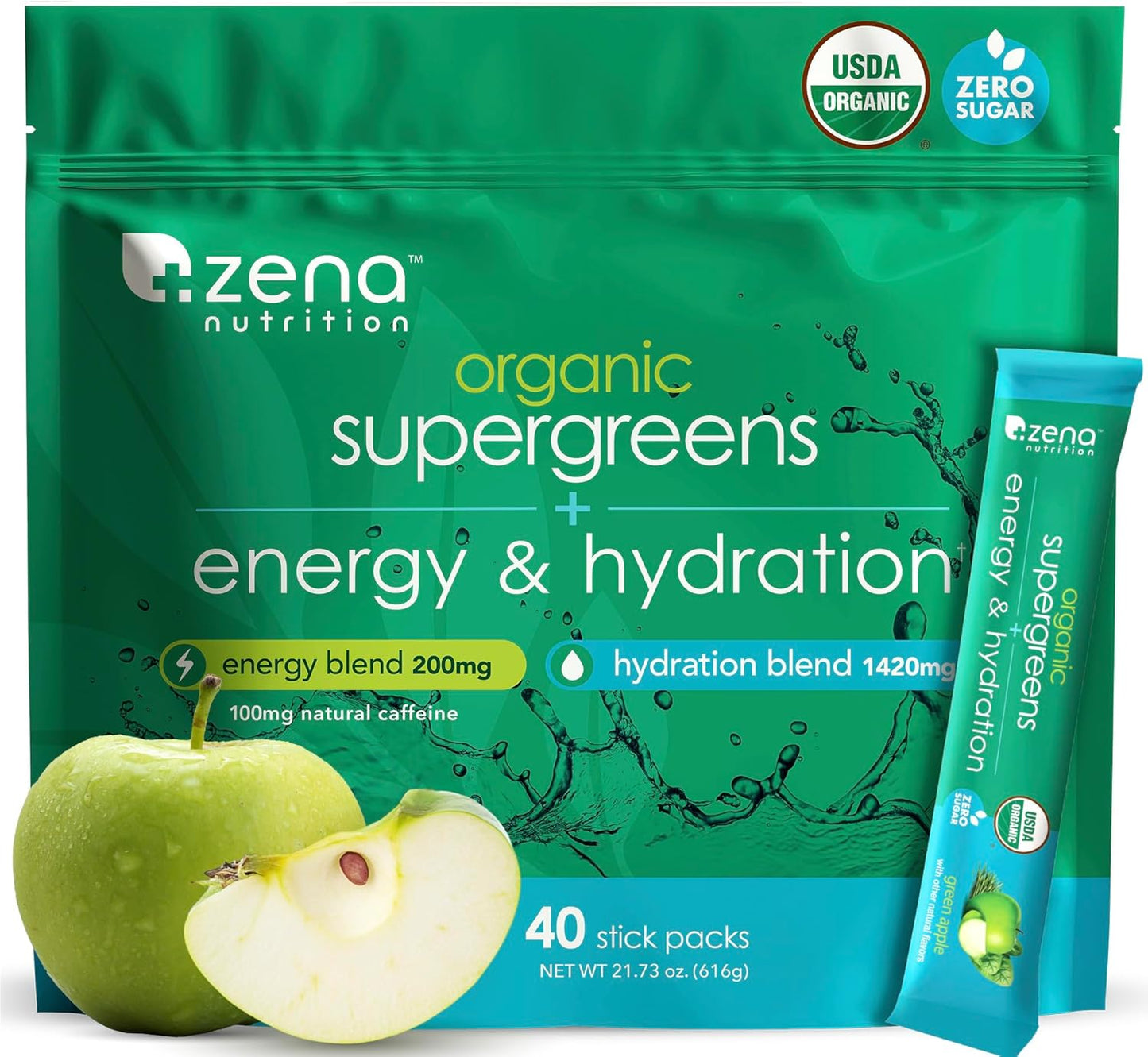 Organic Super Greens Energy & Hydration Powder for Wellness